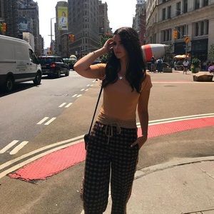 ZARA PRINTED SATIN PANTS